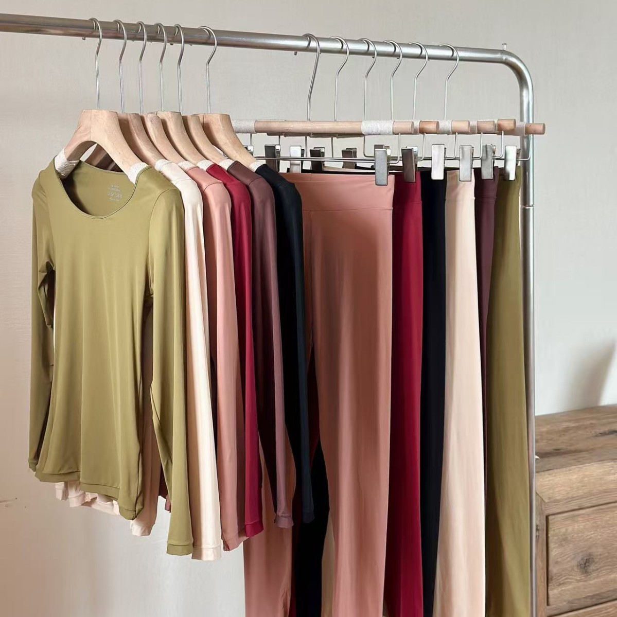 Thermal underwear set for women, round neck