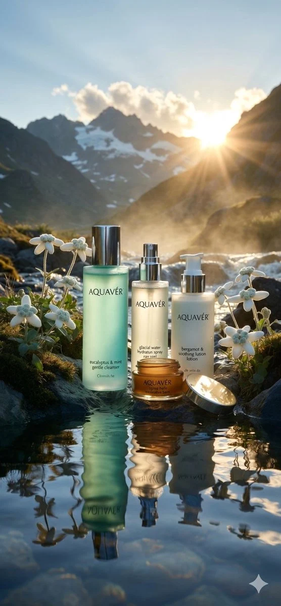 Fotografía de productos de cuidado de la piel de ultralujo