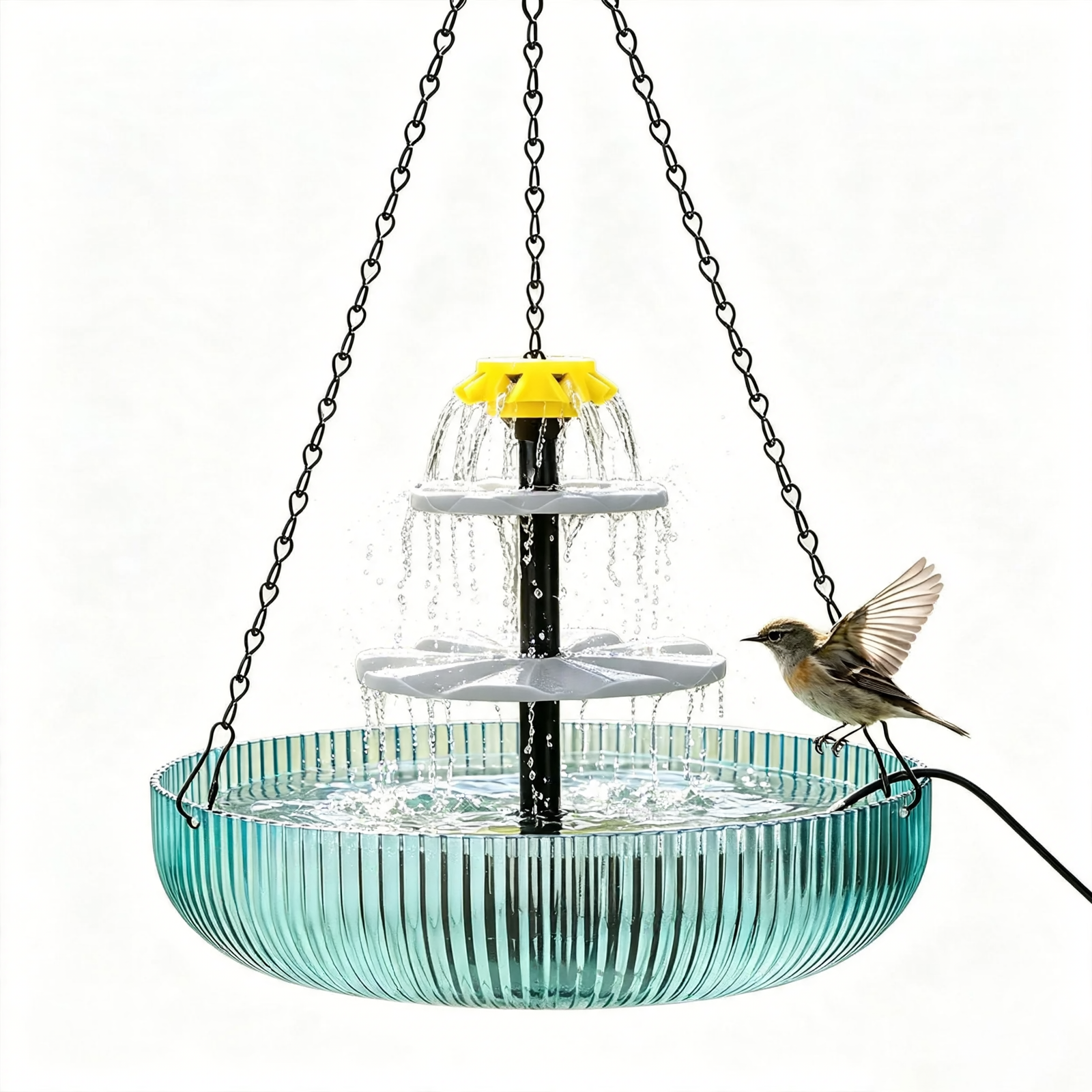 Solar Birdbath with Cascade Design