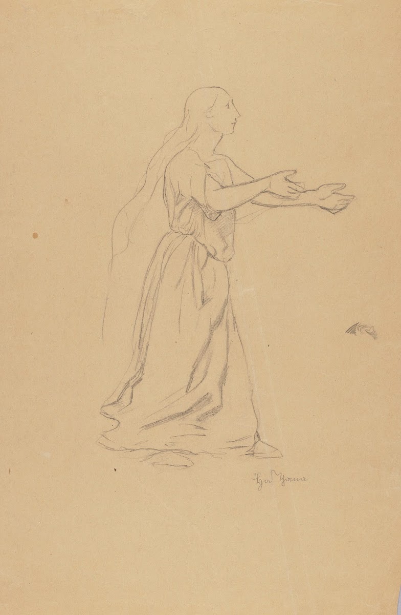 Study of a Female Figure in a Long Dress 1896