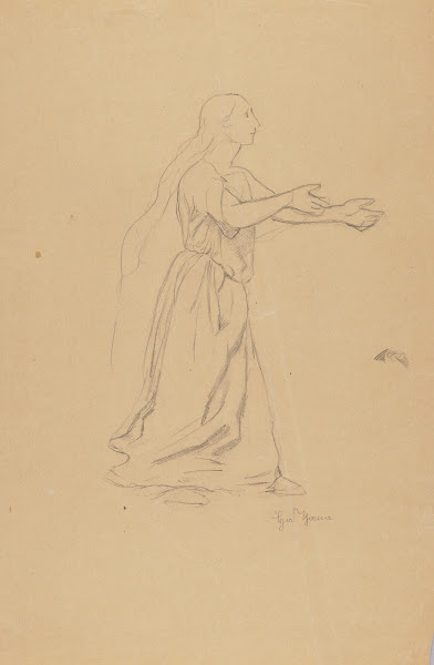 Study of a Female Figure in a Long Dress 1896