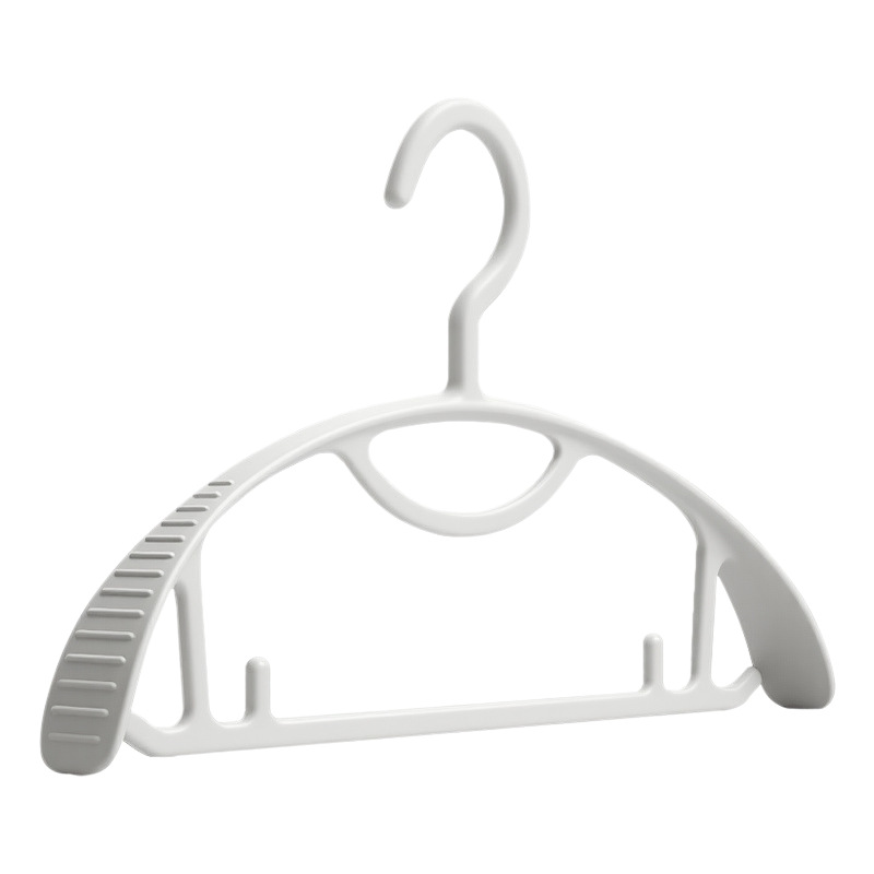 Plastic hanger with slip protection