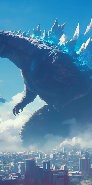 Kaiju, Godzilla, Cityscape, Destruction 4K Wallpaper Background