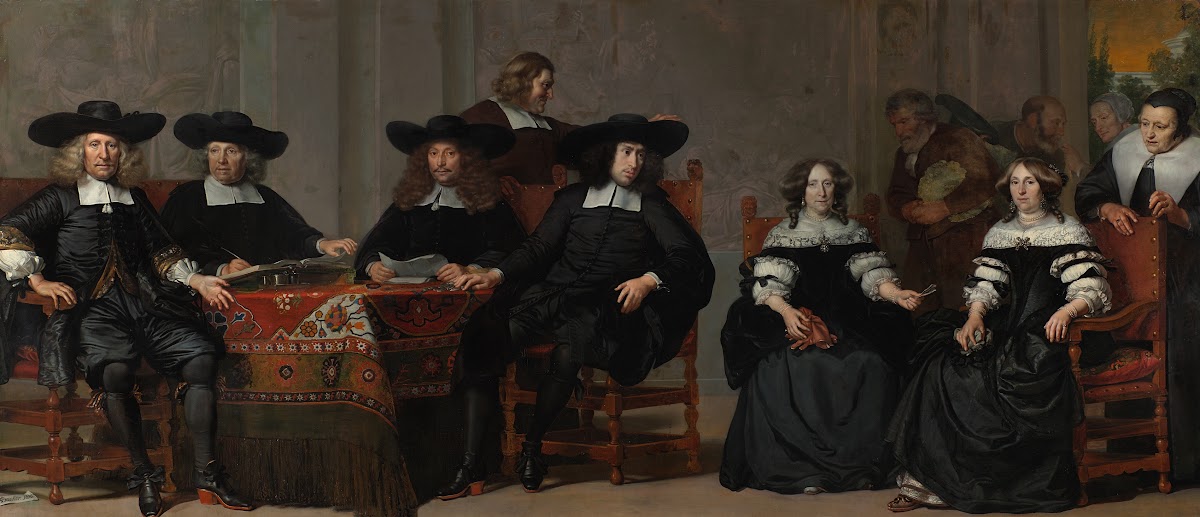 De regenten en regentessen van het Oude Mannen  en Vrouwengasthuis 1676