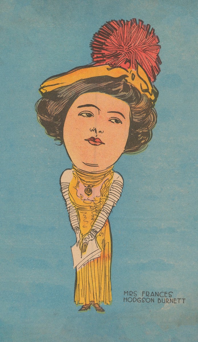 Caricature of Frances Hodgson Burnett 1885 1890