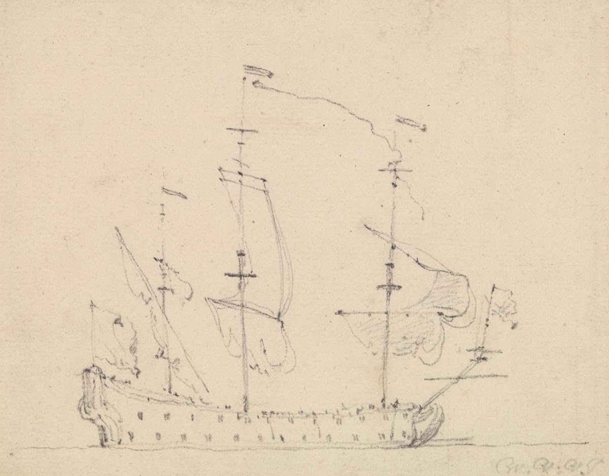 A Three Mast Warship