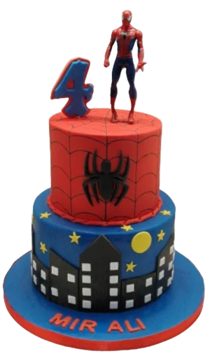 Spiderman 2 Tiered Birthday Cake CB-NC673