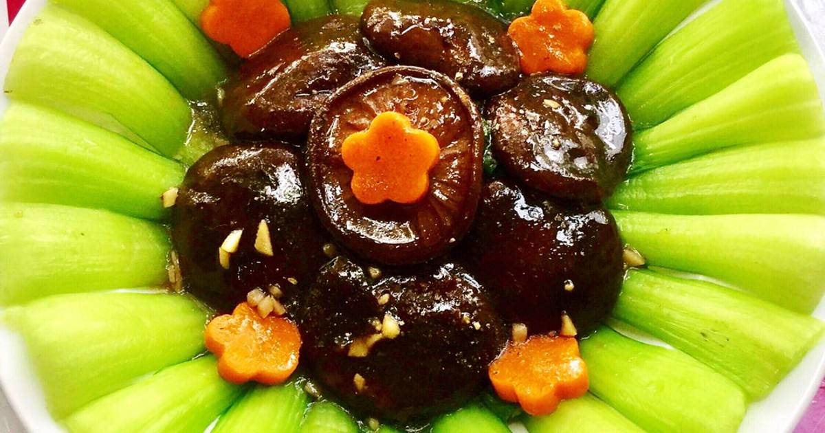 Cải Thìa Sốt Dầu Hào Chay Nấm Đông Cô