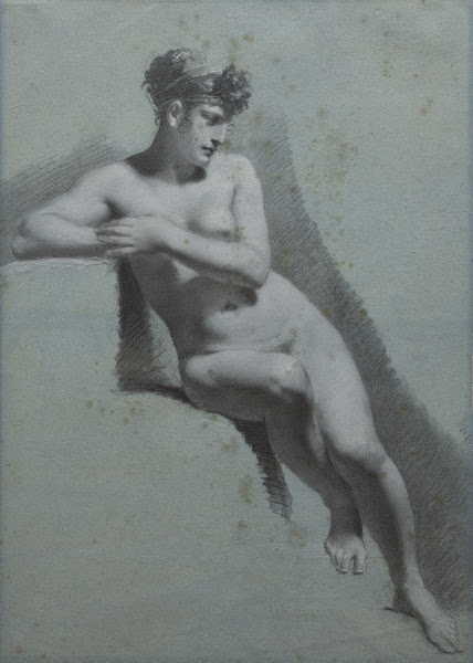 Study of a Nude Woman Seated Looking to the Right c 1810