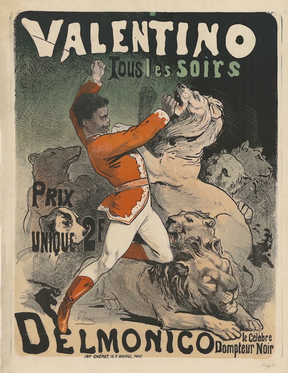 Valentino Delmonico le célèbre dompteur noir 1874