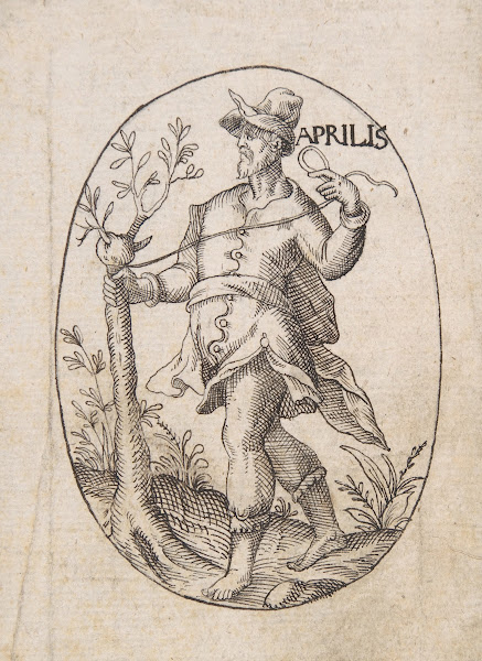 The Month of April Man Grafting a Branch onto a Tree 16th century