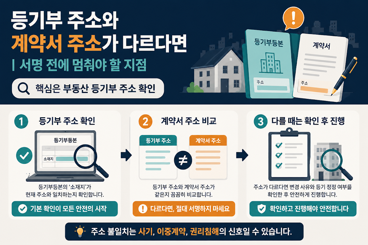 부동산 등기부 주소 확인 확인 절차 체크리스트