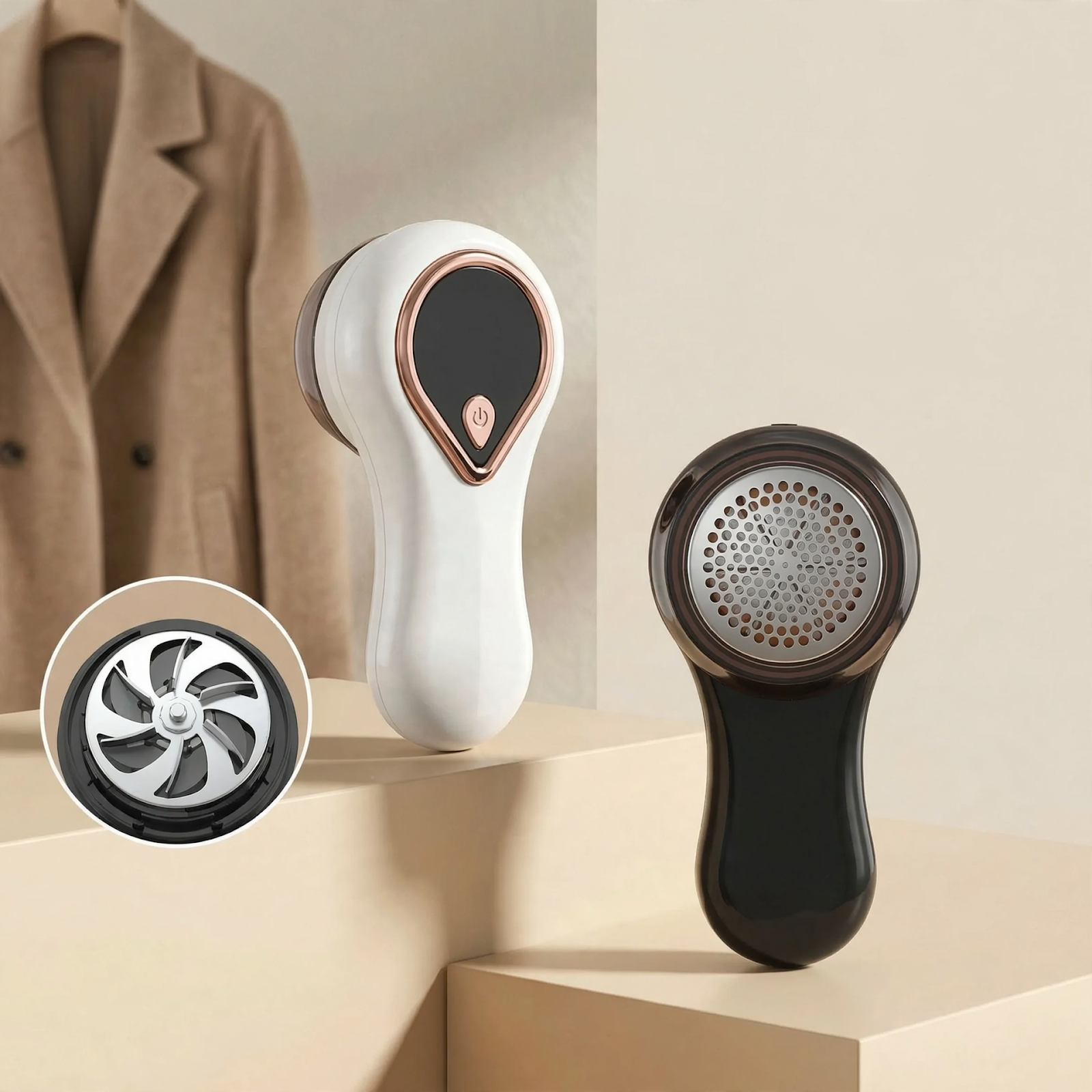 Portable lint remover with battery