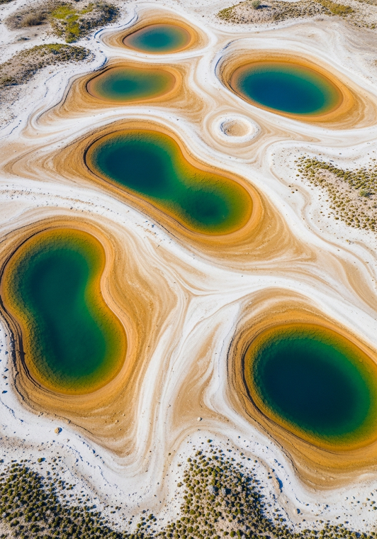 Desert Oasis Pools Abstract Aerial