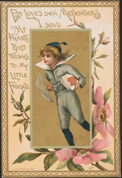 By loves own messengers I send my hearts best wishes to my little friend 1883