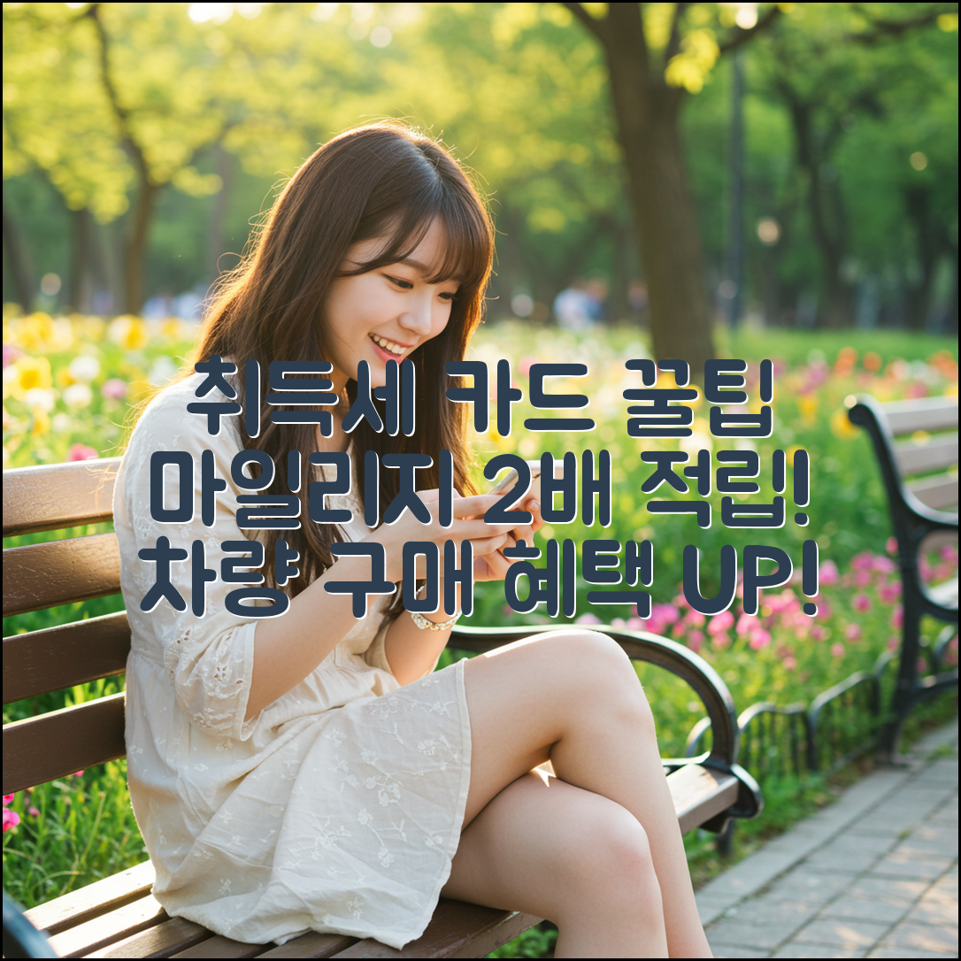 차량 취득세 카드로 1석 2조! 마일리지 적립 꿀팁 3가지