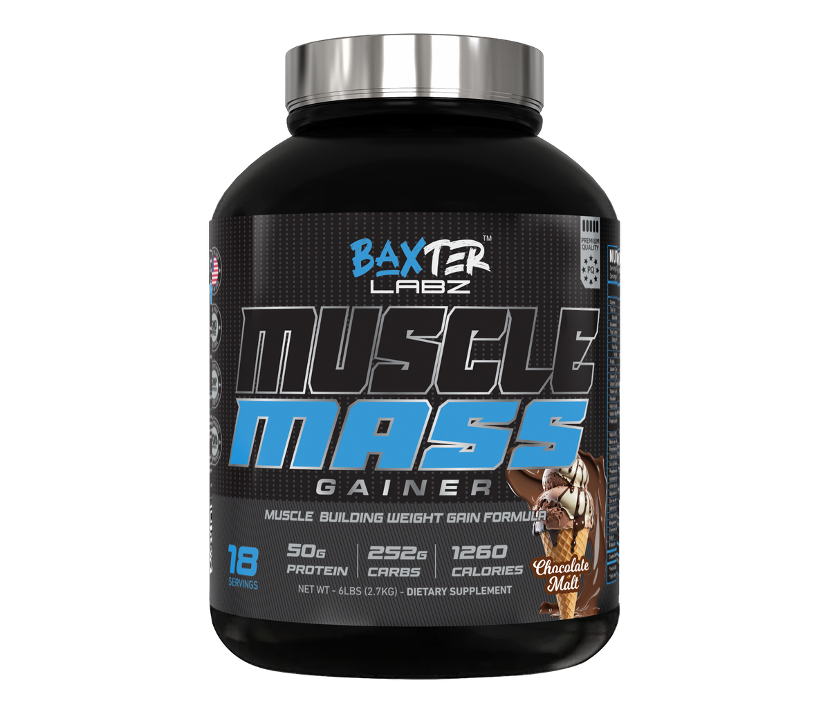 Baxter Labz Muscle Mass Gainer — Chocolate Malt, 2.7 Kg
