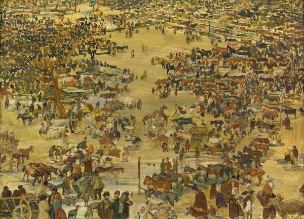 Viehmarkt in Galizien 1915
