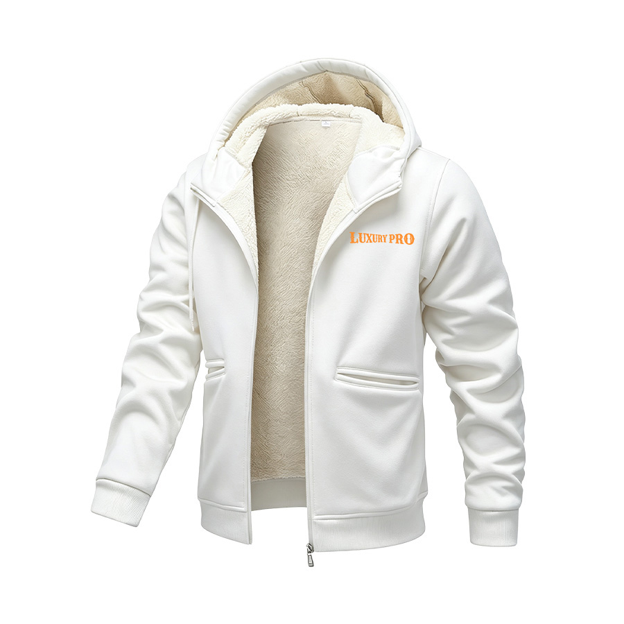 2D Pocket Thick Fleece Zip-up Hoodie