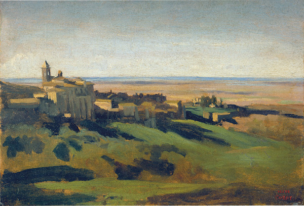 View of Marino in the Alban Mountains in the Early Morning 1826  1827
