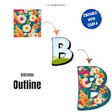 Canva frames Playful Bold Doodle Alphabets with block photo 3 template 229