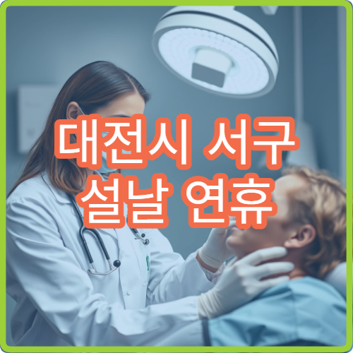 대전시 서구 설날 연휴 안과 진료 병원 진료 여부
