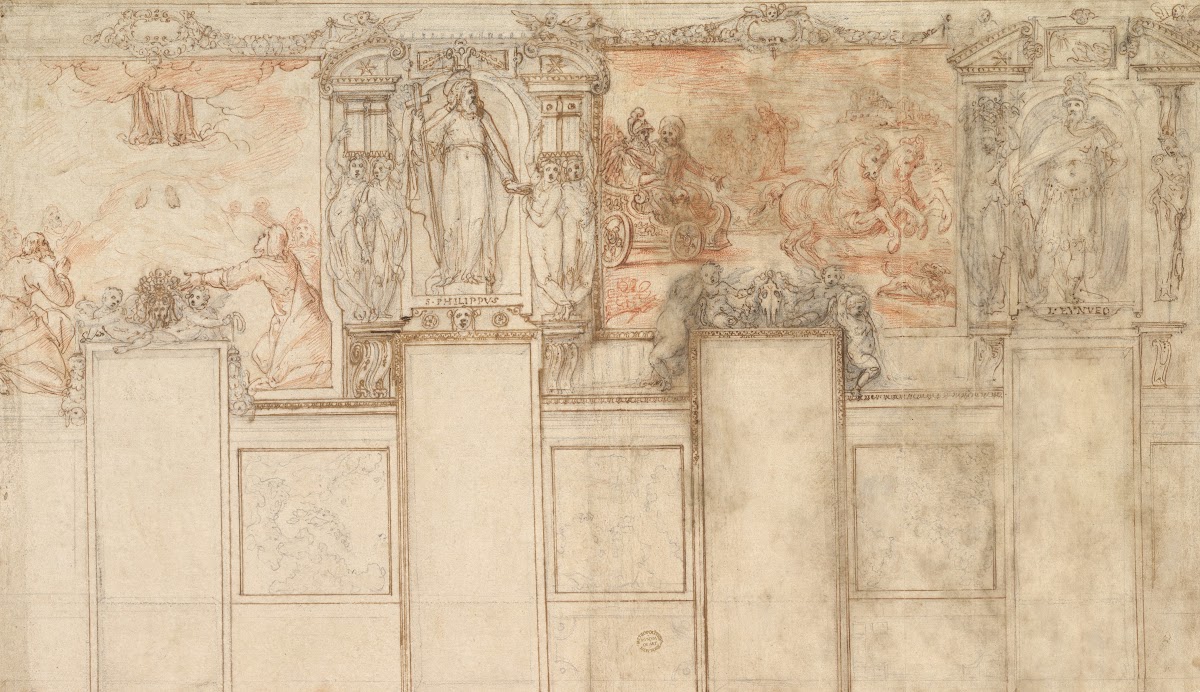 Design for a Wall Decoration Representations of the Ascension and of the Convers