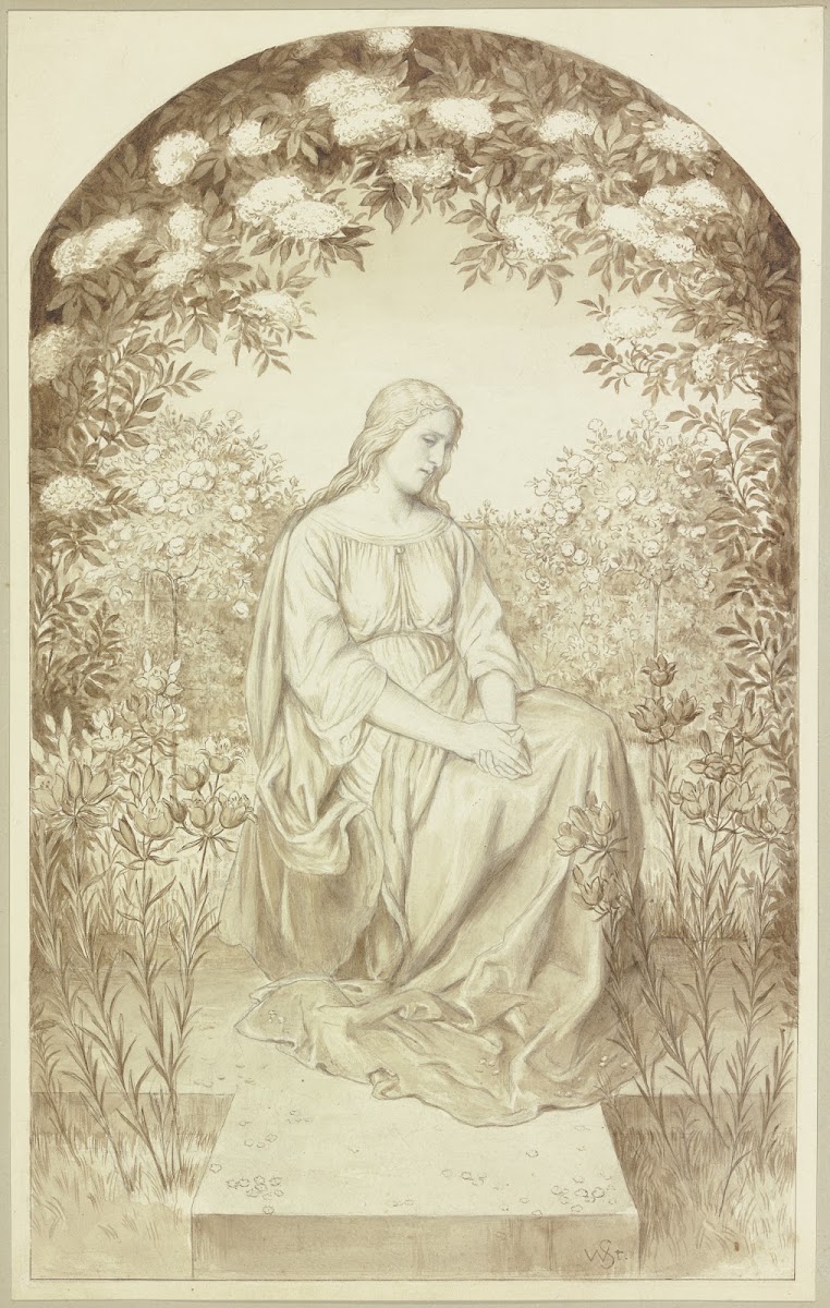 Irmela sitting in the garden ca 1884