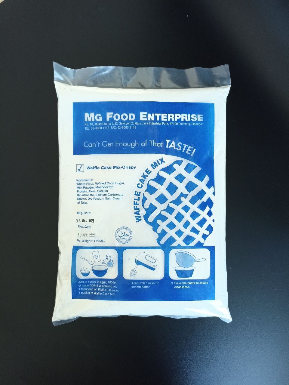 Waffle Cake Mix-Crispy (Mg) 1Ctnx12Pkt