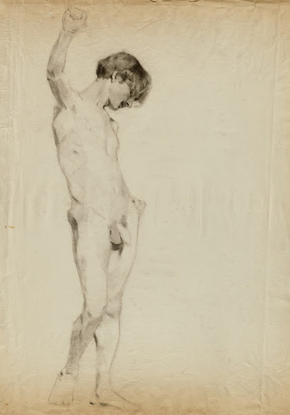 Untitled Study of Standing Male Nude ca 1874 1876