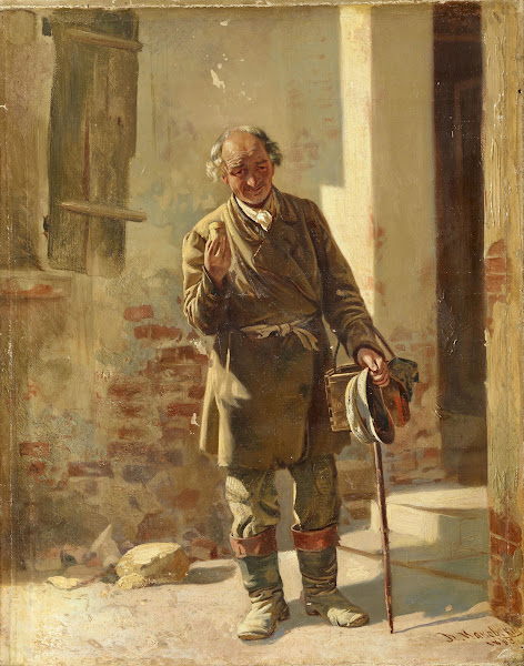 Portrait of an old beggar 1868