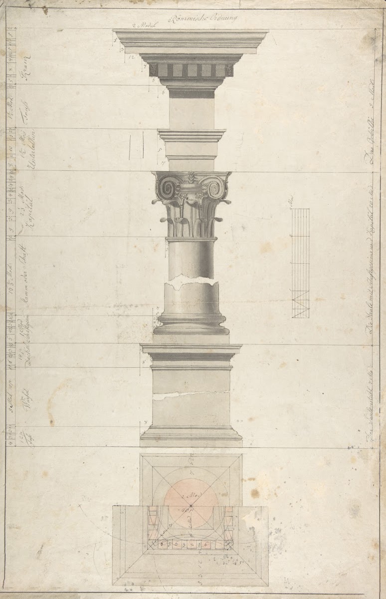 Design for a column in Roman order 184476