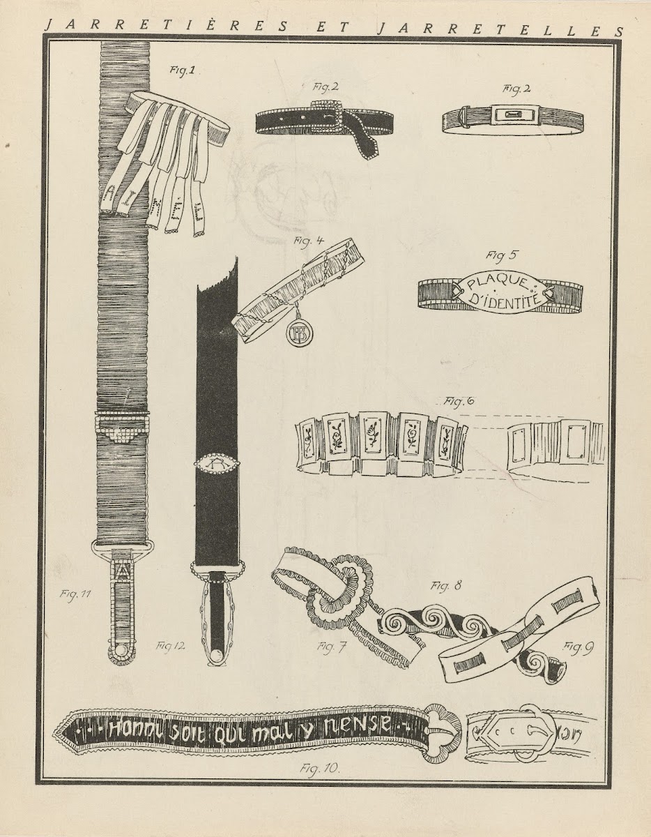 Jarretières et jarretelles 1922