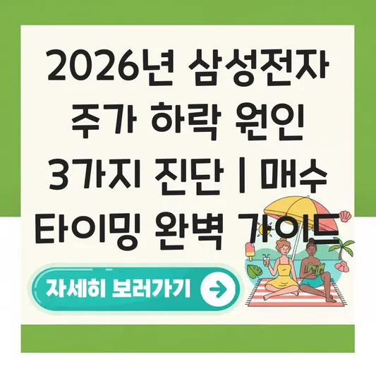 삼성전자 주가 하락 원인 진단 및 반도체 실적 발표 일정에 따른 매수 타이밍 대표 이미지