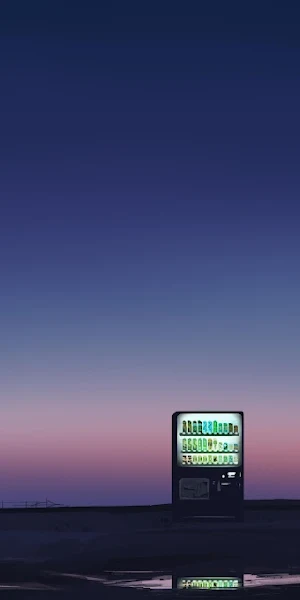 Vending Machine, Sunset, Japan, Serene 4K Wallpaper Background