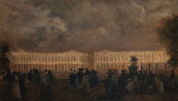 Illumination de la place Louis XV à loccasion de la naissance du dauphin en octo