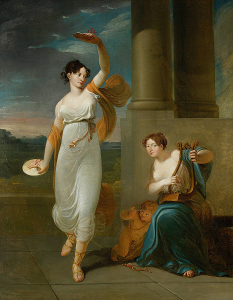 Portrait of Maria Mirska Barbara Szumska and Adam Napoleon Mirski c 1808