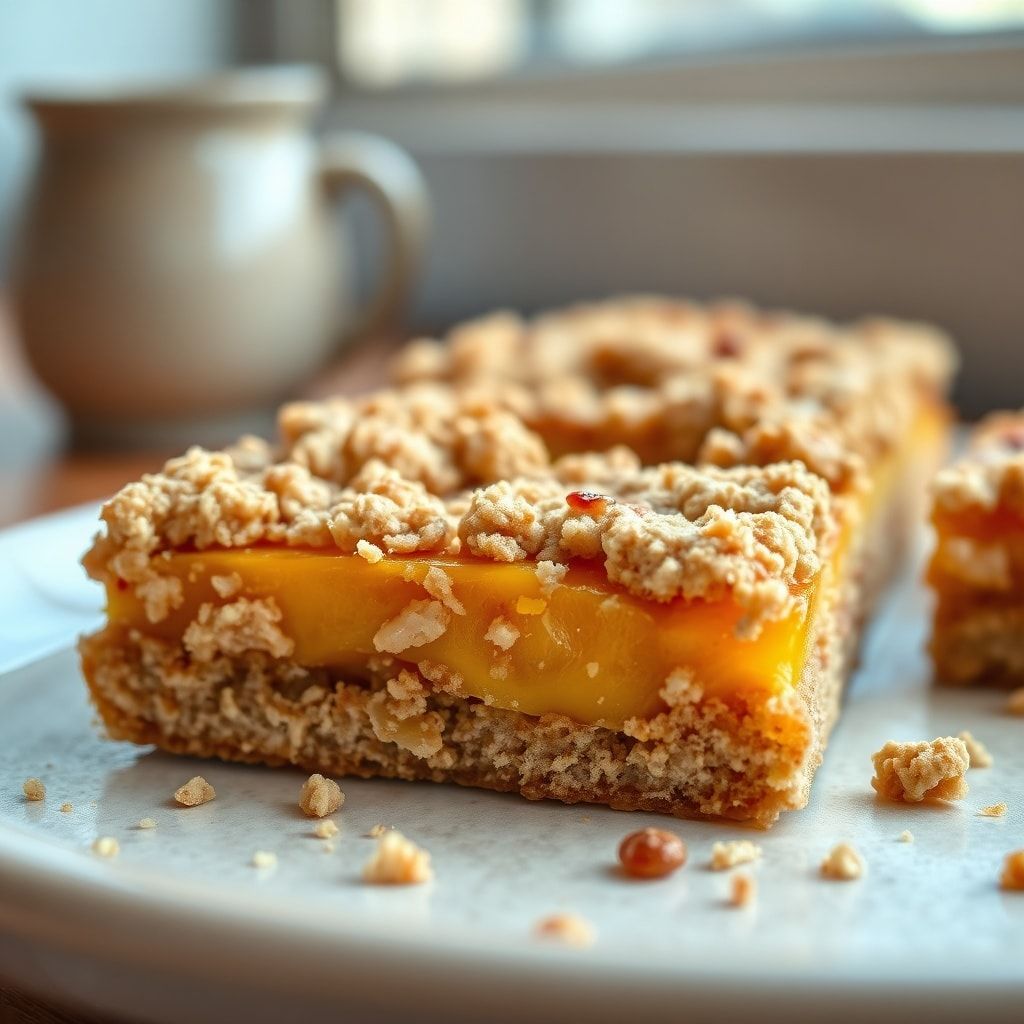 Mango Oatmeal Crumble Bars – Easy Homemade Breakfast Treat finished