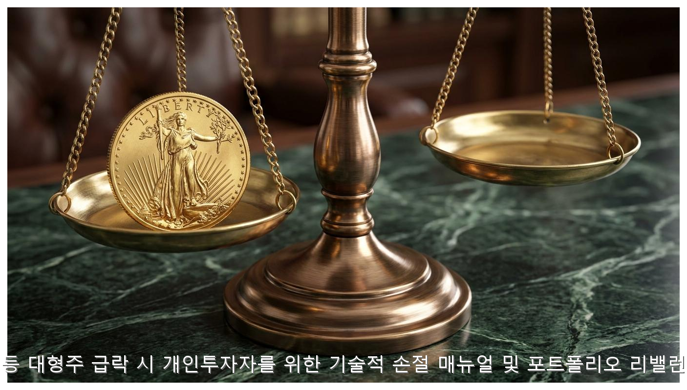 삼성전자 등 대형주 급락 시 개인투자자를 위한 기술적 손절 매뉴얼 및 포트폴리오 리밸런싱 가이드 핵심 안내 및 분석 인포그래픽 (3)