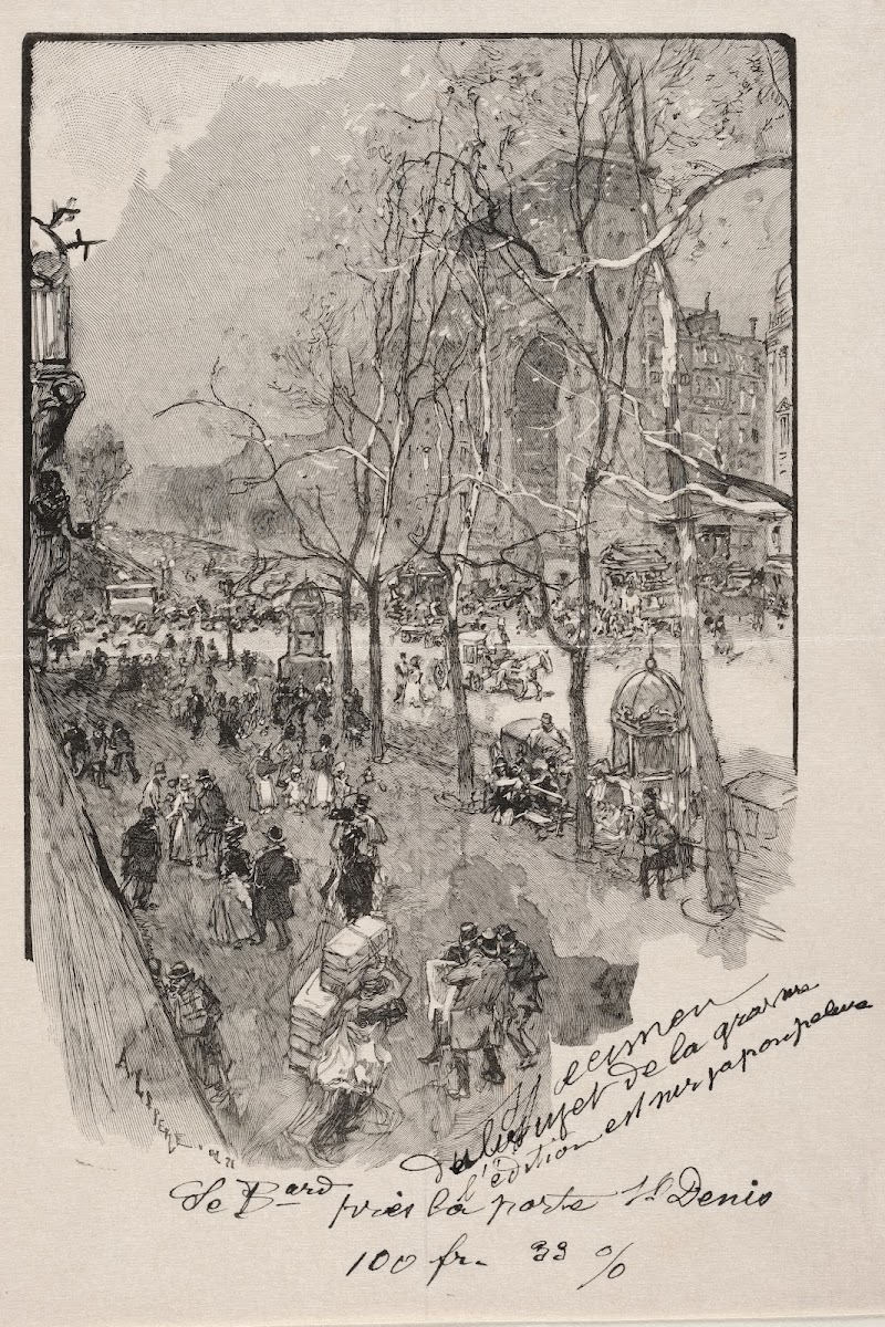 Les Boulevards près de la Porte St Denis 1890