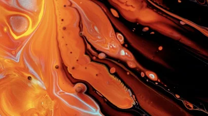 Watercolor, Orange, Black Full HD iPhone Wallpaper Background