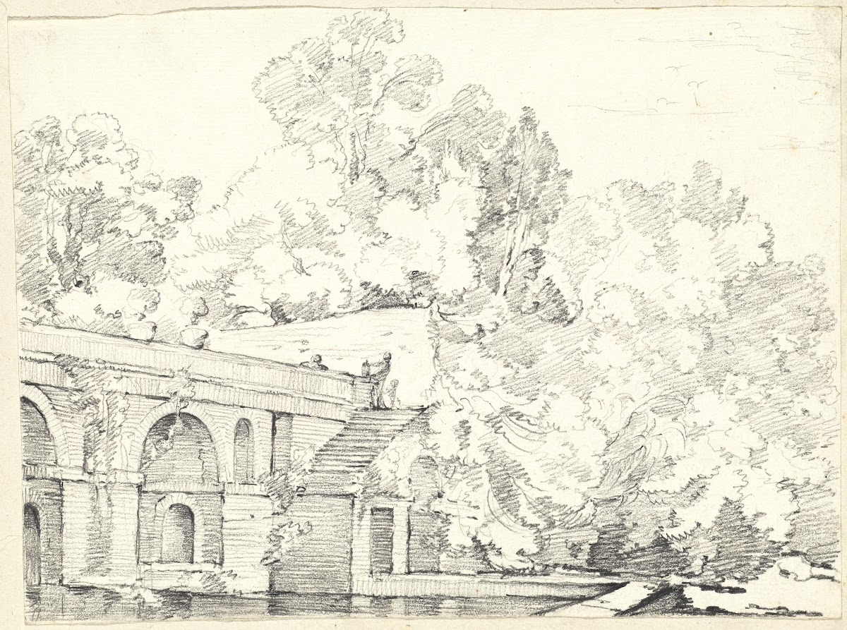 The Fishpond at Villa Madama 1746 1749