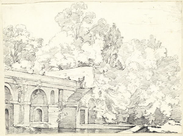 The Fishpond at Villa Madama 1746 1749