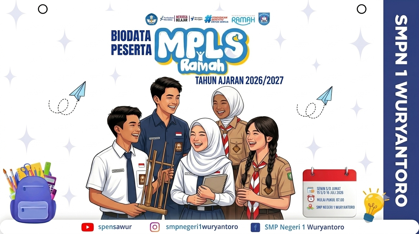 Banner Pengumuman Pra-MPLS SMPN 1 Wuryantoro