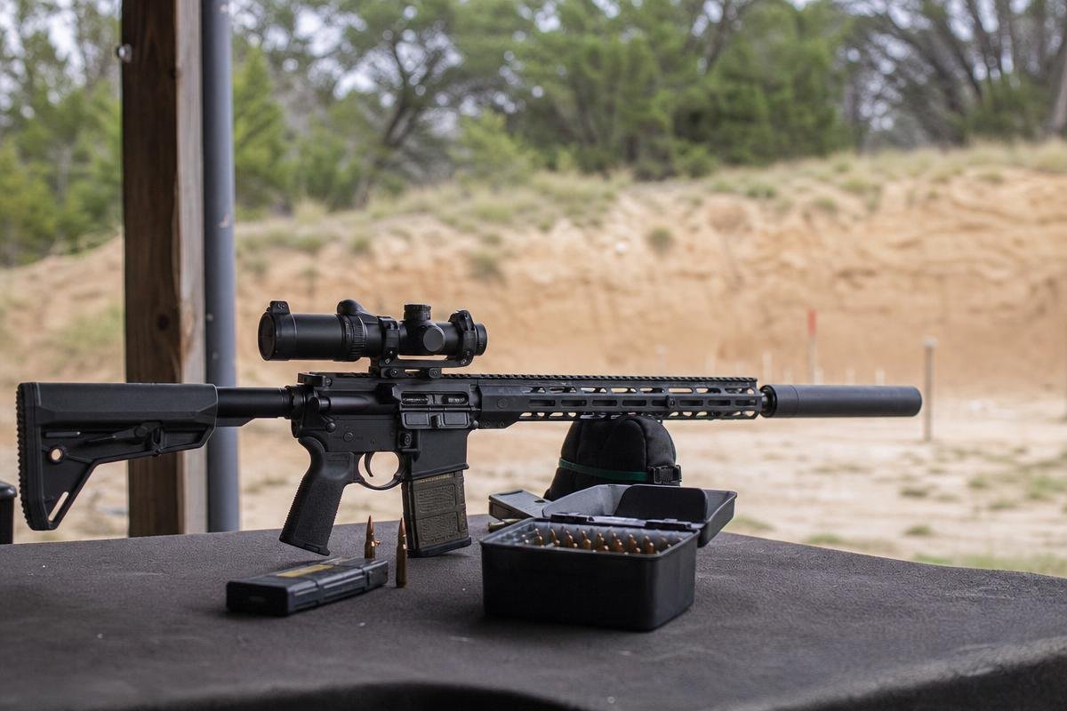 subsonic ammo for suppressed AR-15 close-range shooting setup