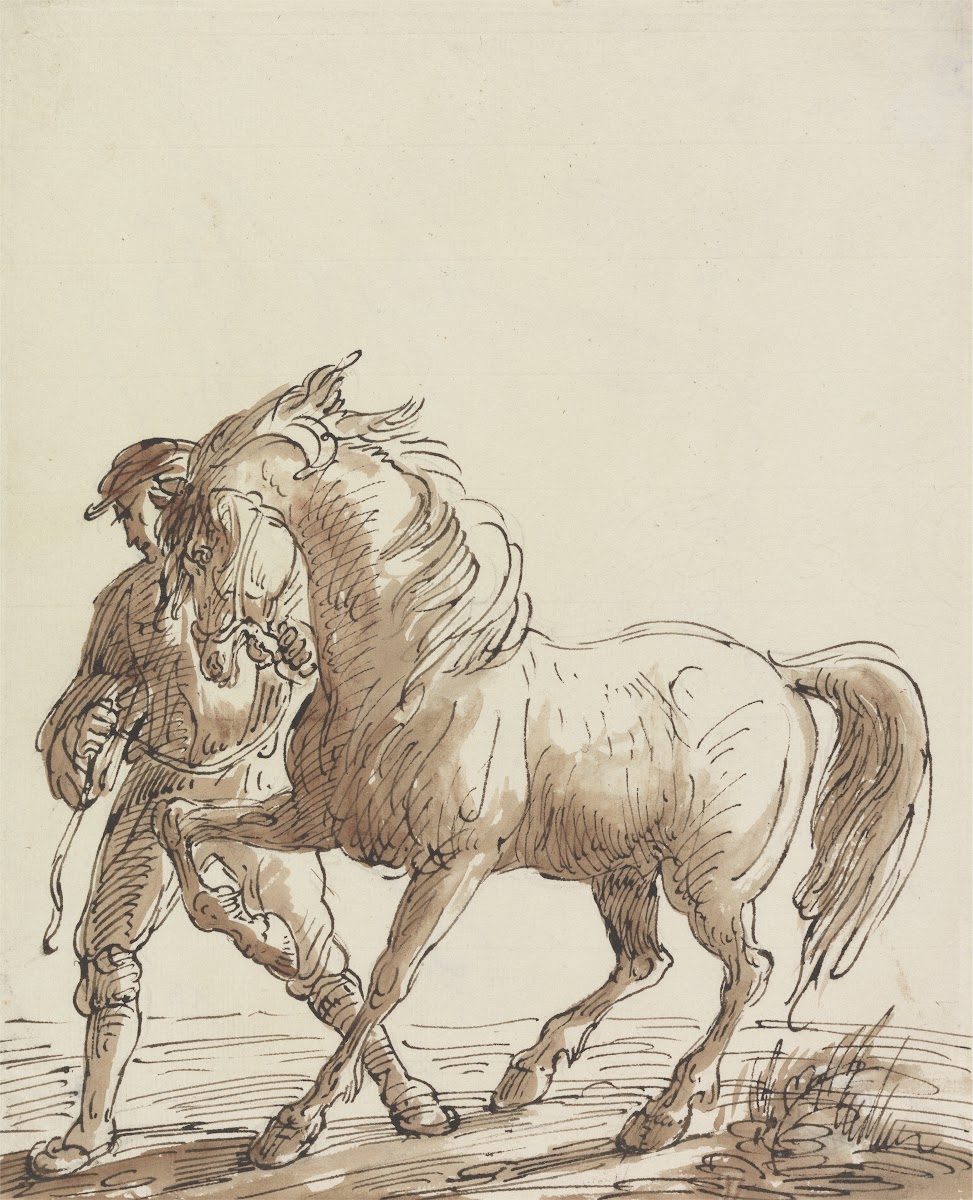 Man Leading a Horse