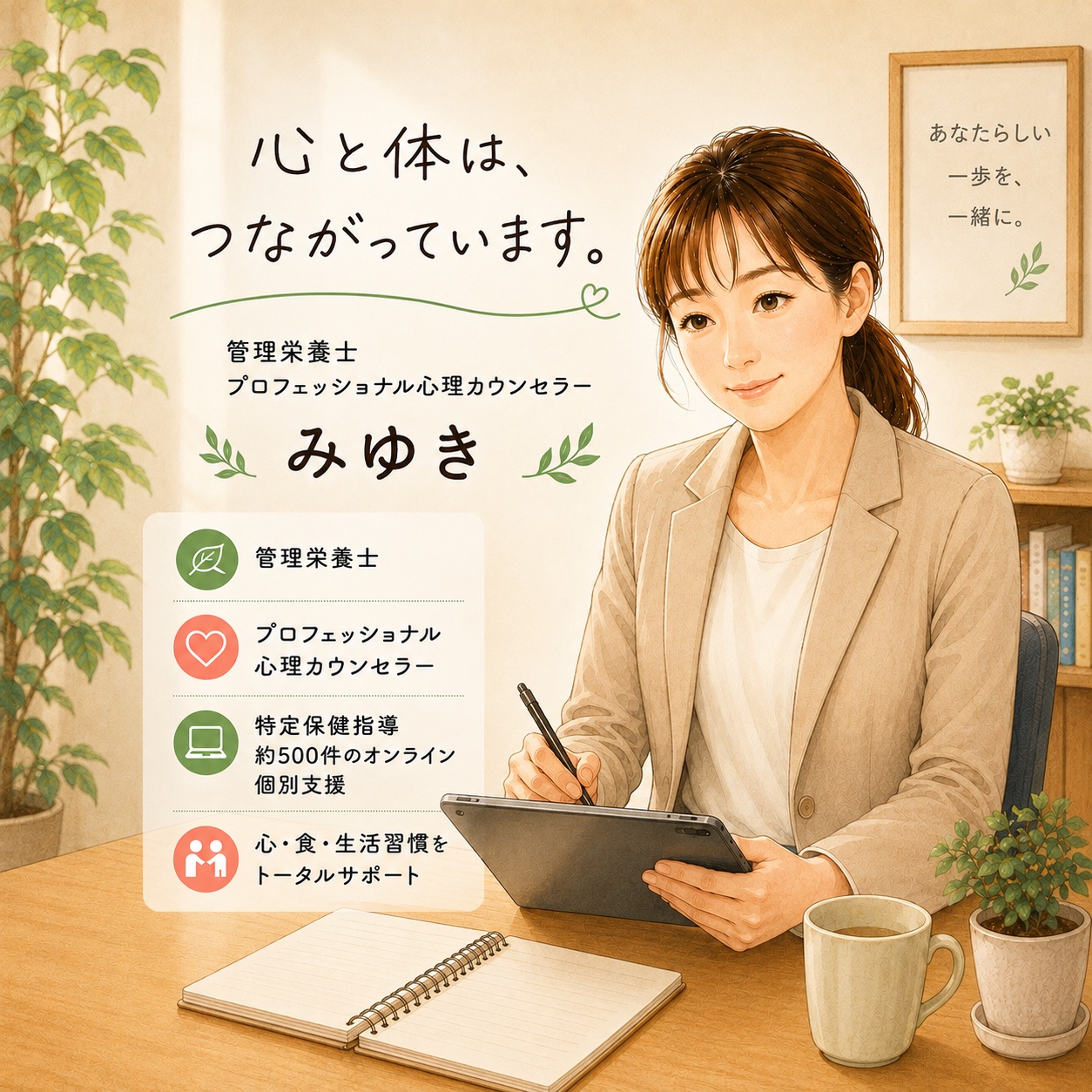 みゆき｜管理栄養士・プロフェッショナル心理カウンセラーのプロフィール画像