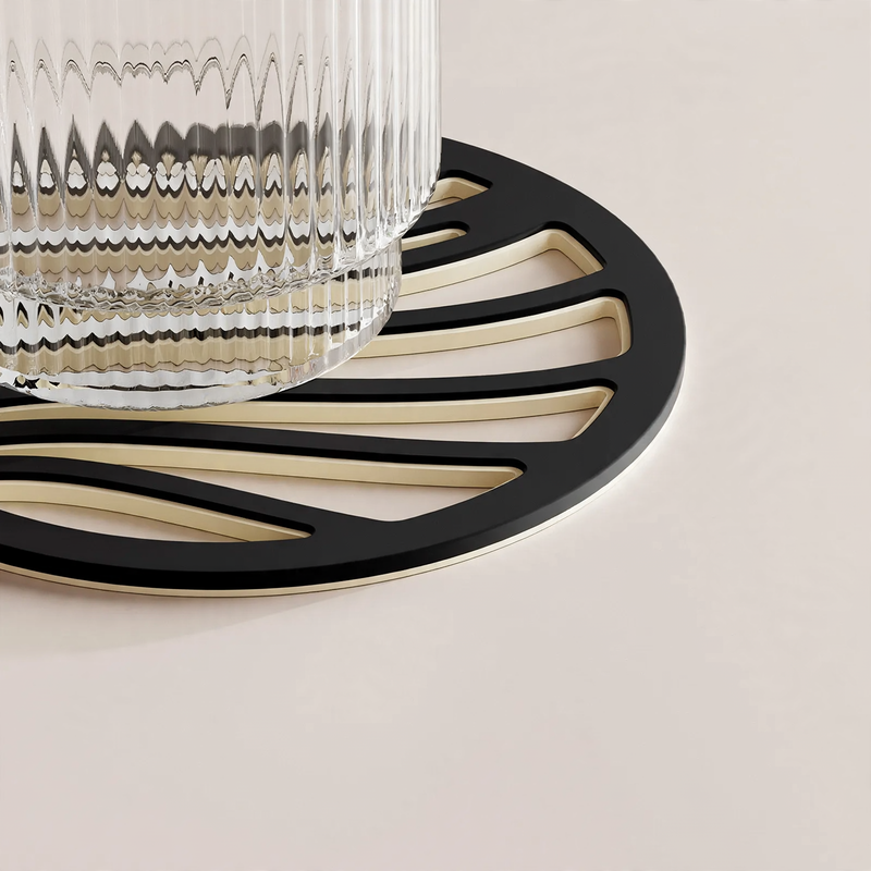 Heat-resistant coasters, PP, round and square