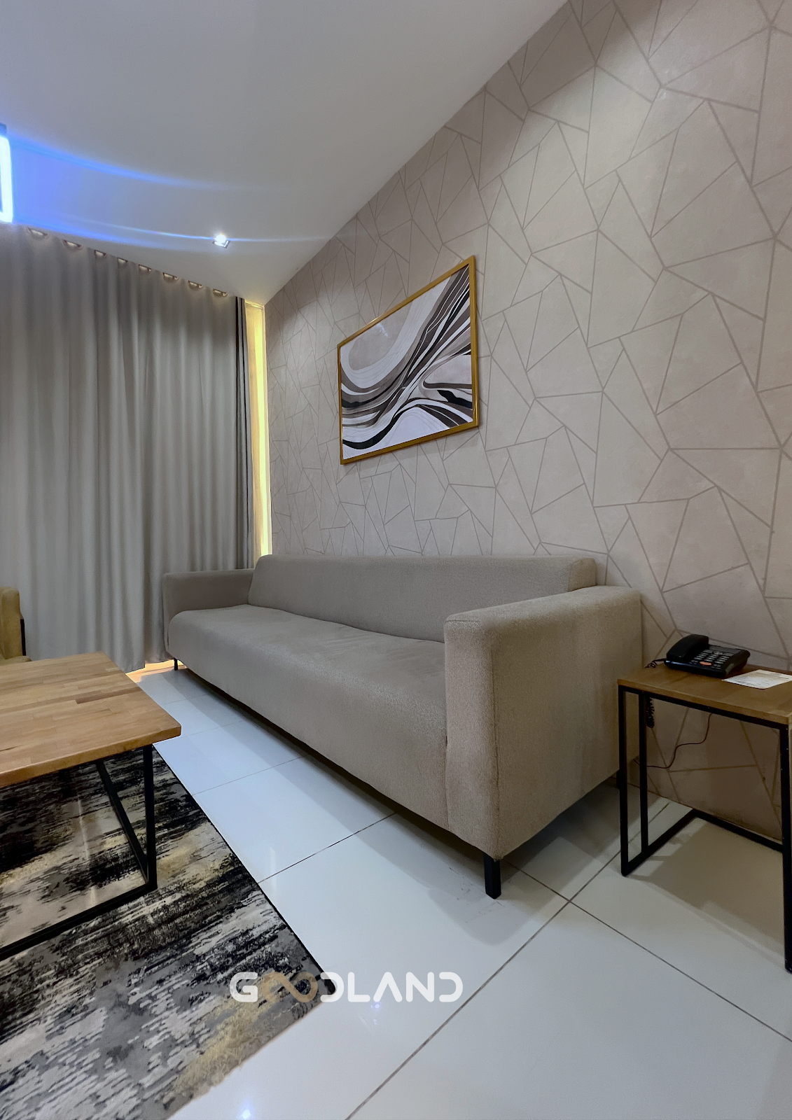 High-end luxury modern living room decor transformation in Guzape Abuja