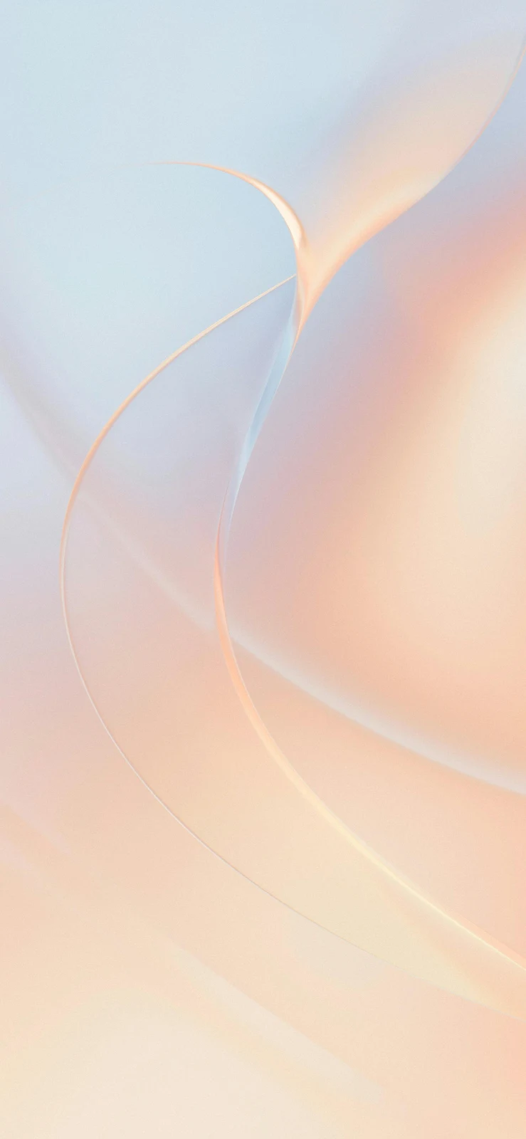 Soft Flowing Peach Abstract Background - Abstract Digital Art 2K iPhone Wallpaper (1772x3839)